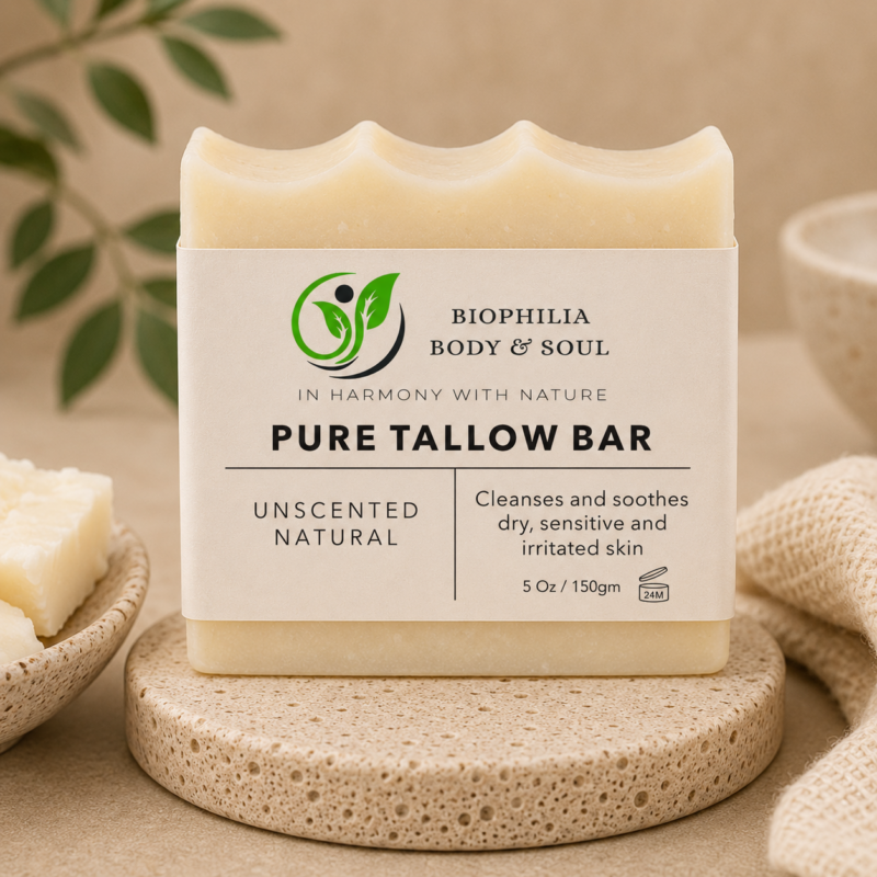 100% pure natural tallow soap