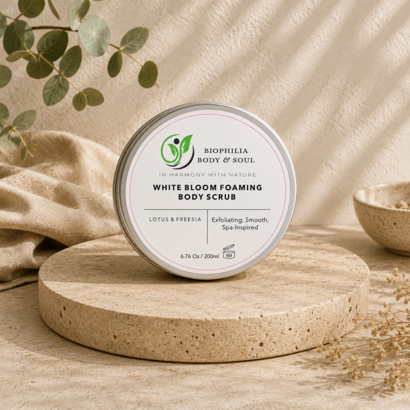White Bloom Foaming Scrub